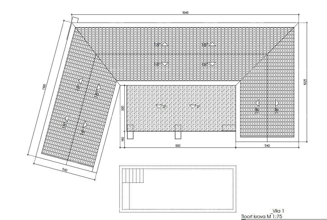 Sale - construction land with a project for building a single-story villa, Žminj V1 3