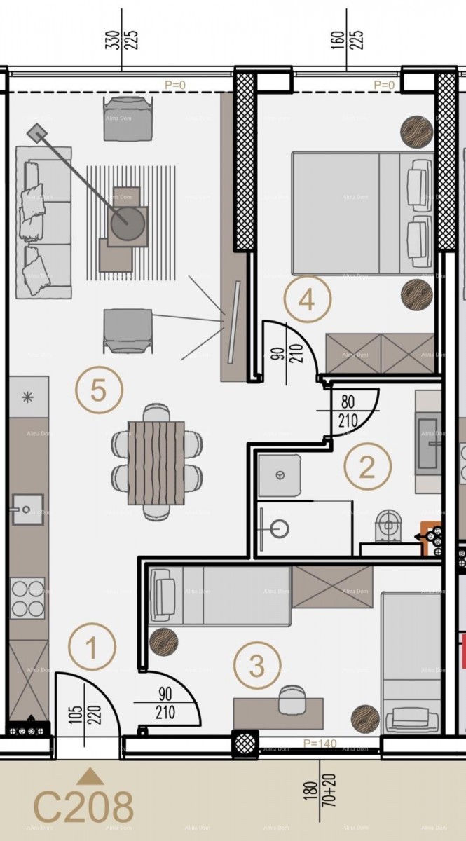 Apartments for sale in a new commercial and residential project, Poreč 3