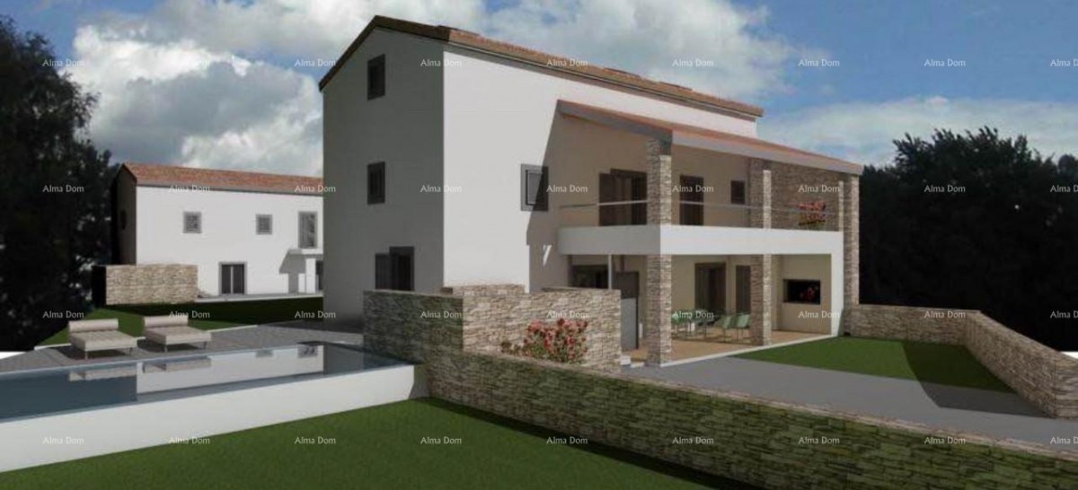 Kamena hiša za renovacijo s projektom, Kanfanar! 1