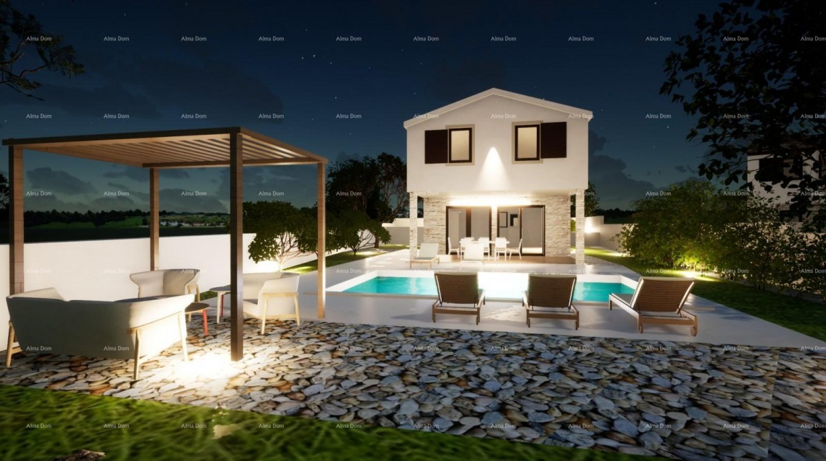 Vendita di una moderna casa con piscina in un tranquillo e bel luogo istriano,  Svetvinčenat! 29