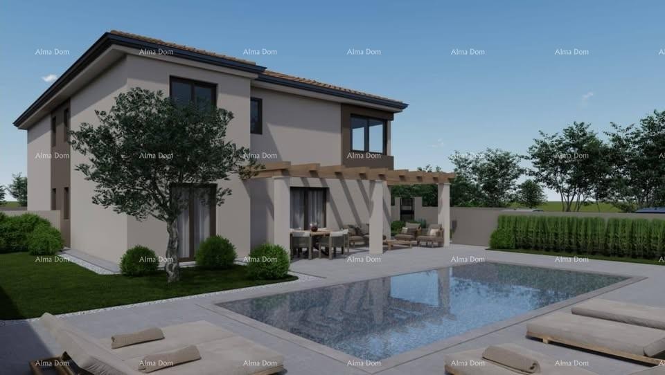 Two modern villas with pool and sauna under construction – Istria 1