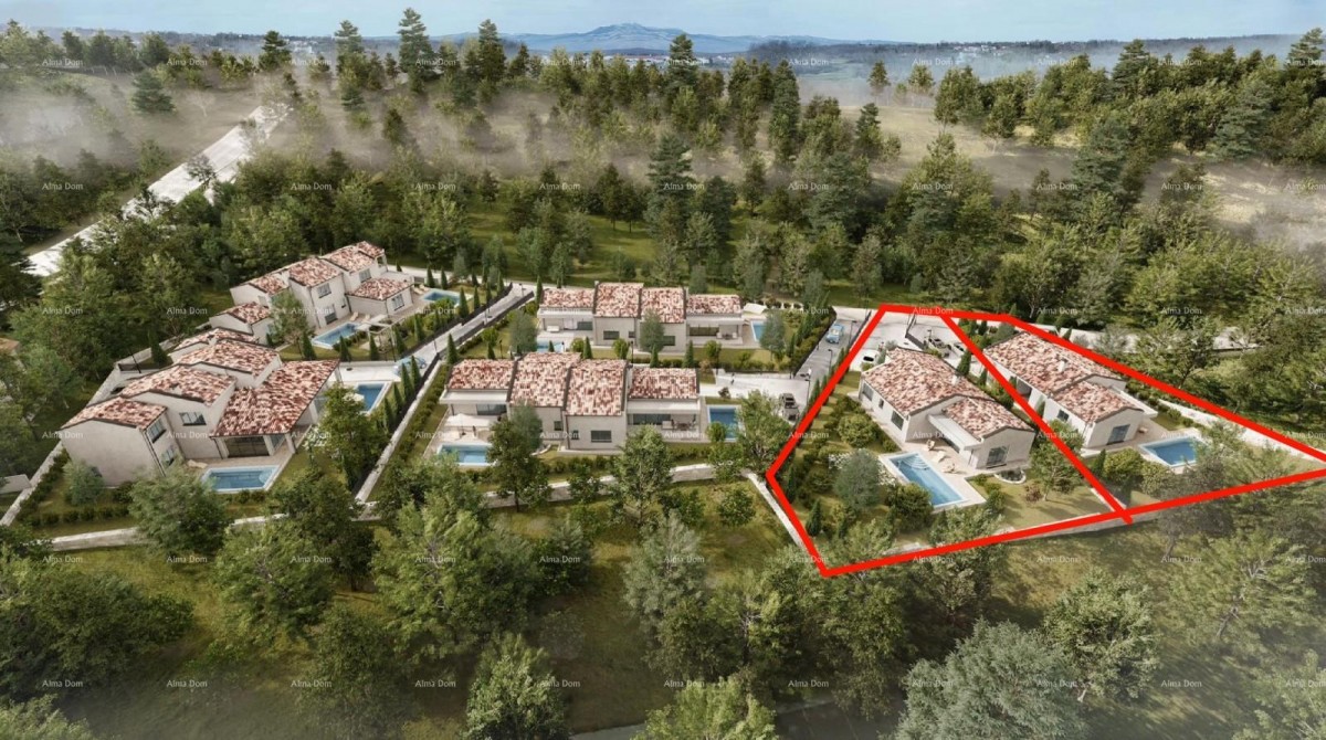 BARBAN - Land for development with a project (house with a swimming pool), 15 minutes to the sea 3