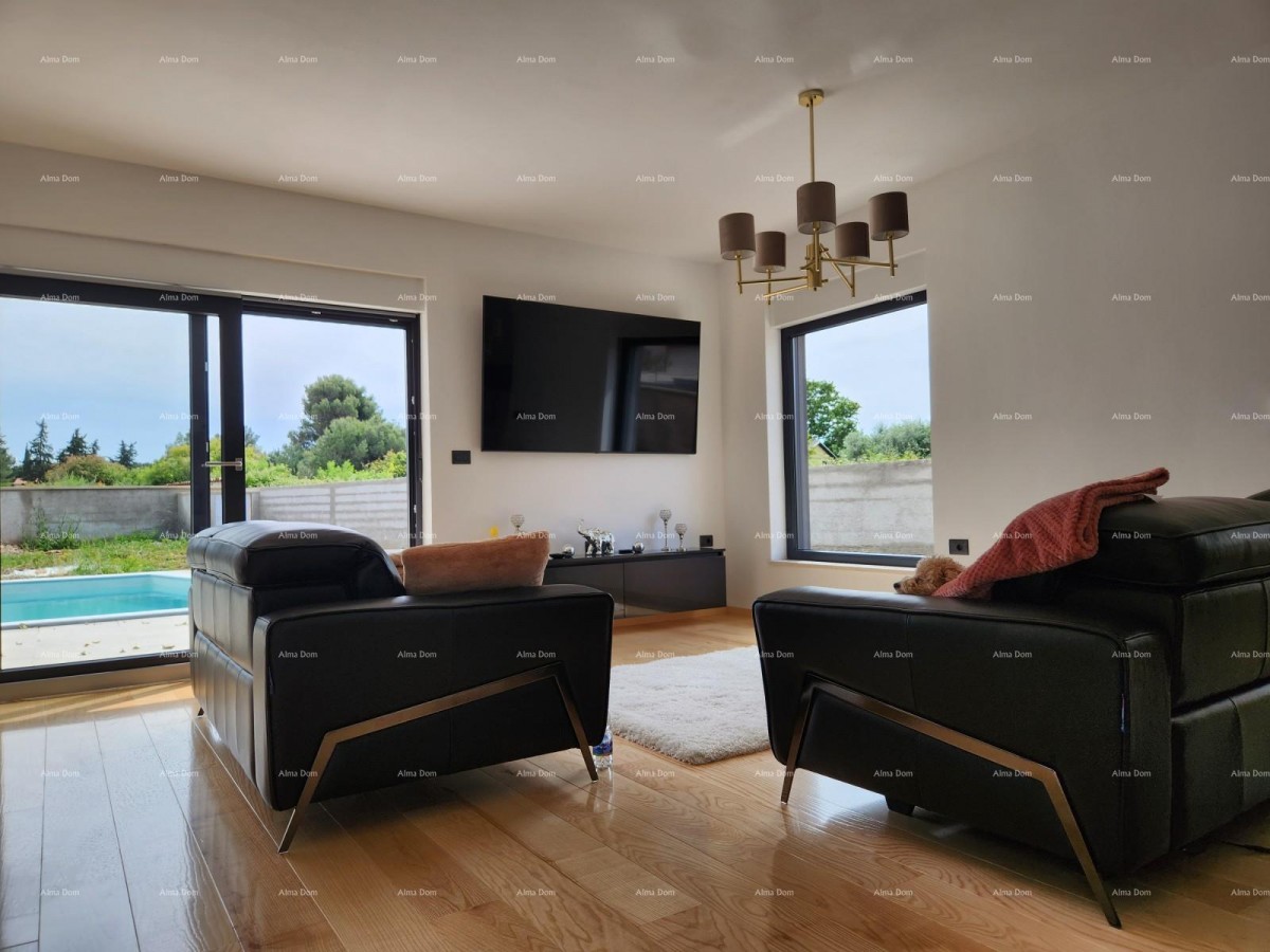 Istria, Ližnjan, 1 km to the center of Medulin, new modern house with pool for vacation. 9