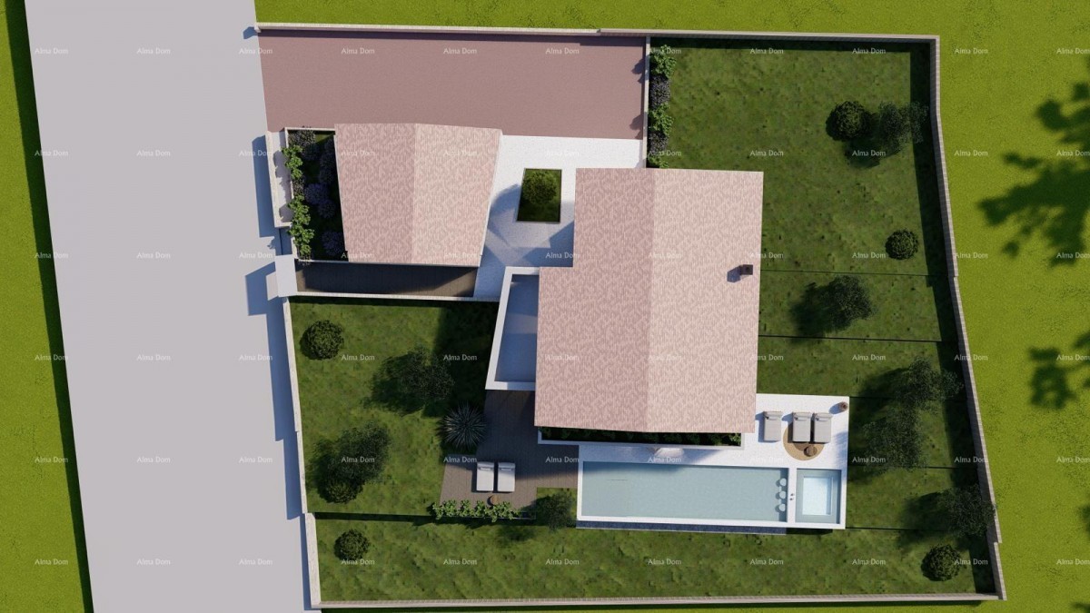 Тиньян – Строительный участок 1.152 м² с разрешением и проектом для дома с бассейном 8