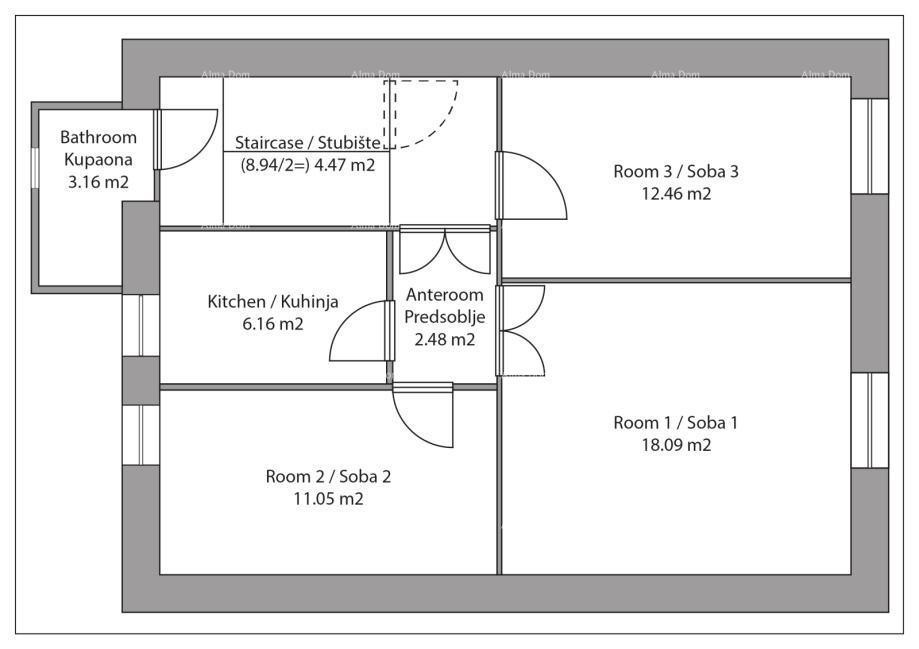 Poreč, in vendita appartamento con 3 camere da letto 13