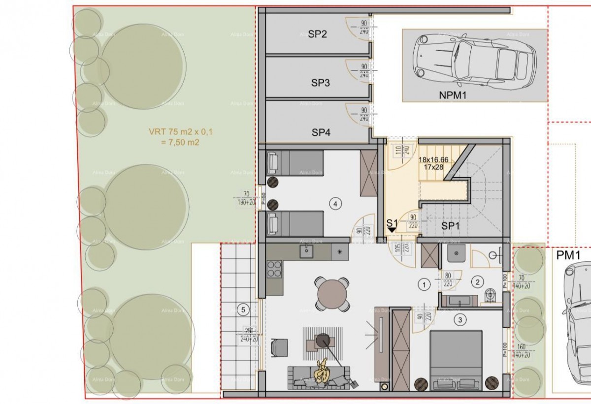 Nuovo progetto residenziale! Vendita di un appartamento con giardino, Pula! S1, Z3 8