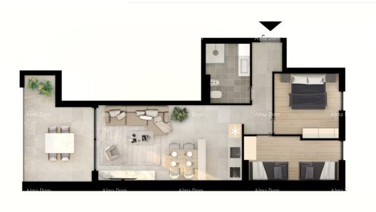 УМАГ! Современная квартира в первоклассном жилом комплексе рядом с морем, S 28 11