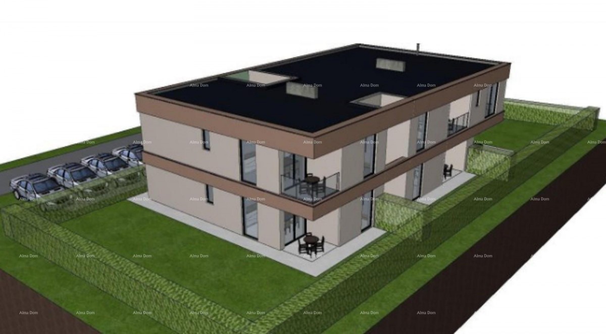 Poreč – nuova costruzione con giardino 1