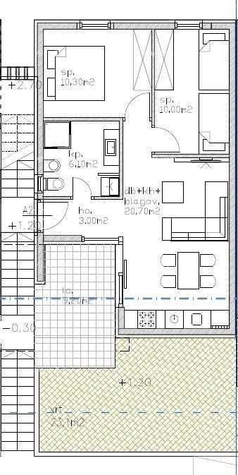 Moderan apartman u bloku A s vrtom i parkirnim mjestom, blizina Umaga! 2