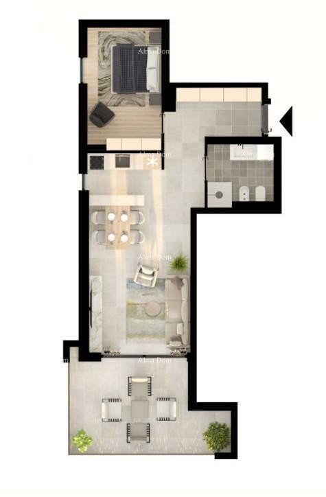 УМАГ! Современная квартира в первоклассном жилом комплексе рядом с морем, S25 7