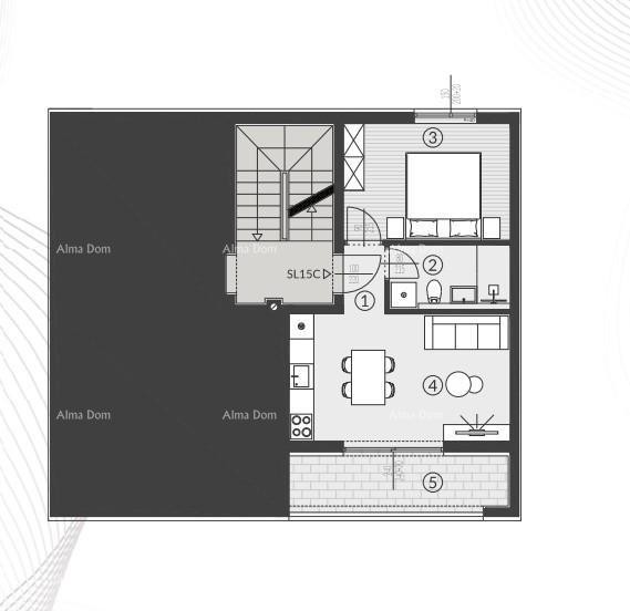 Vendita di appartamenti nel nuovo complesso residenziale, Štinjan! 15C 12