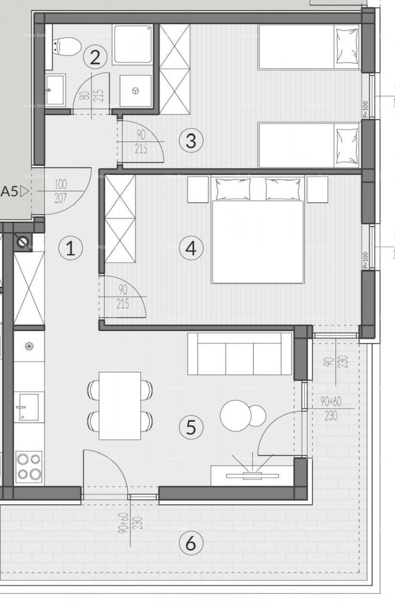 Apartments for sale in a new modern project, Pula, A5 8