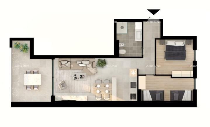 УМАГ! Современная квартира в первоклассном жилом комплексе рядом с морем, S53 11