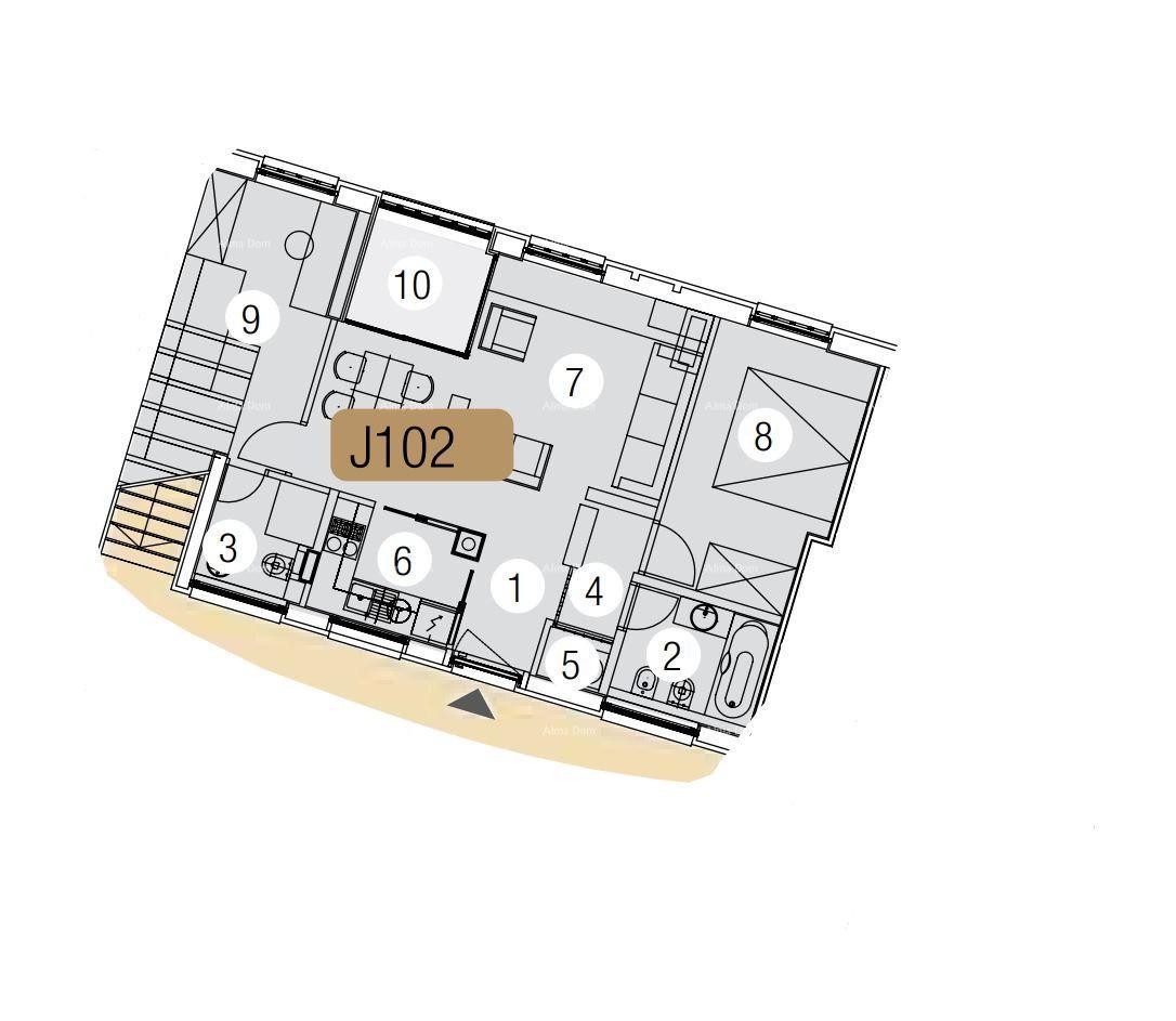 Appartamento con due camere da letto e due bagni 15