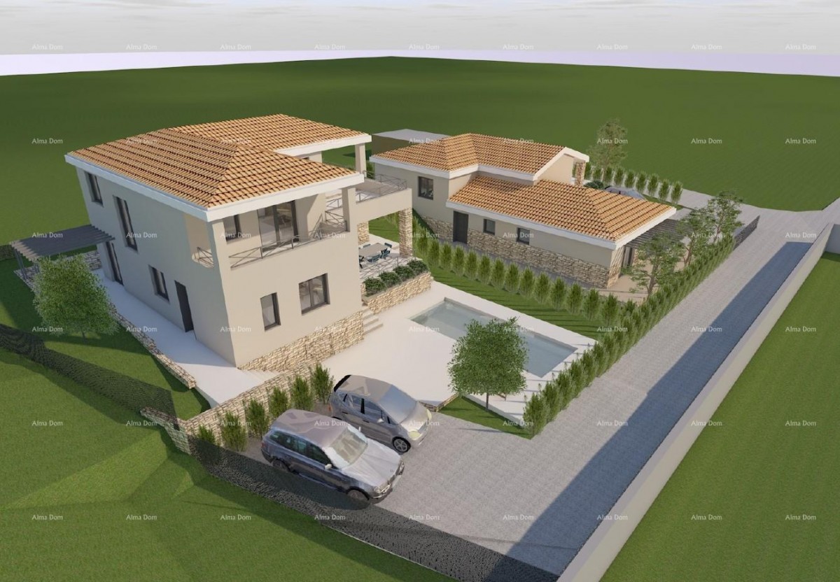 Istra. Bibići. Prodaja gradbenega zemljišča s projektom, Bibići 4