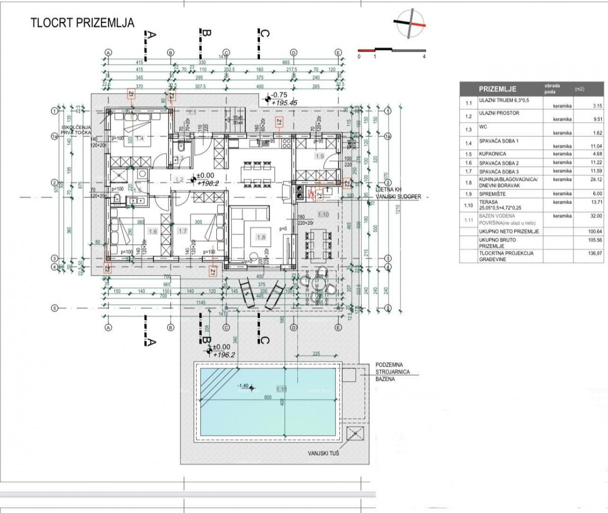 Blizina Raklja, gradbeni teren s gradbenim dovoljenjem. 4