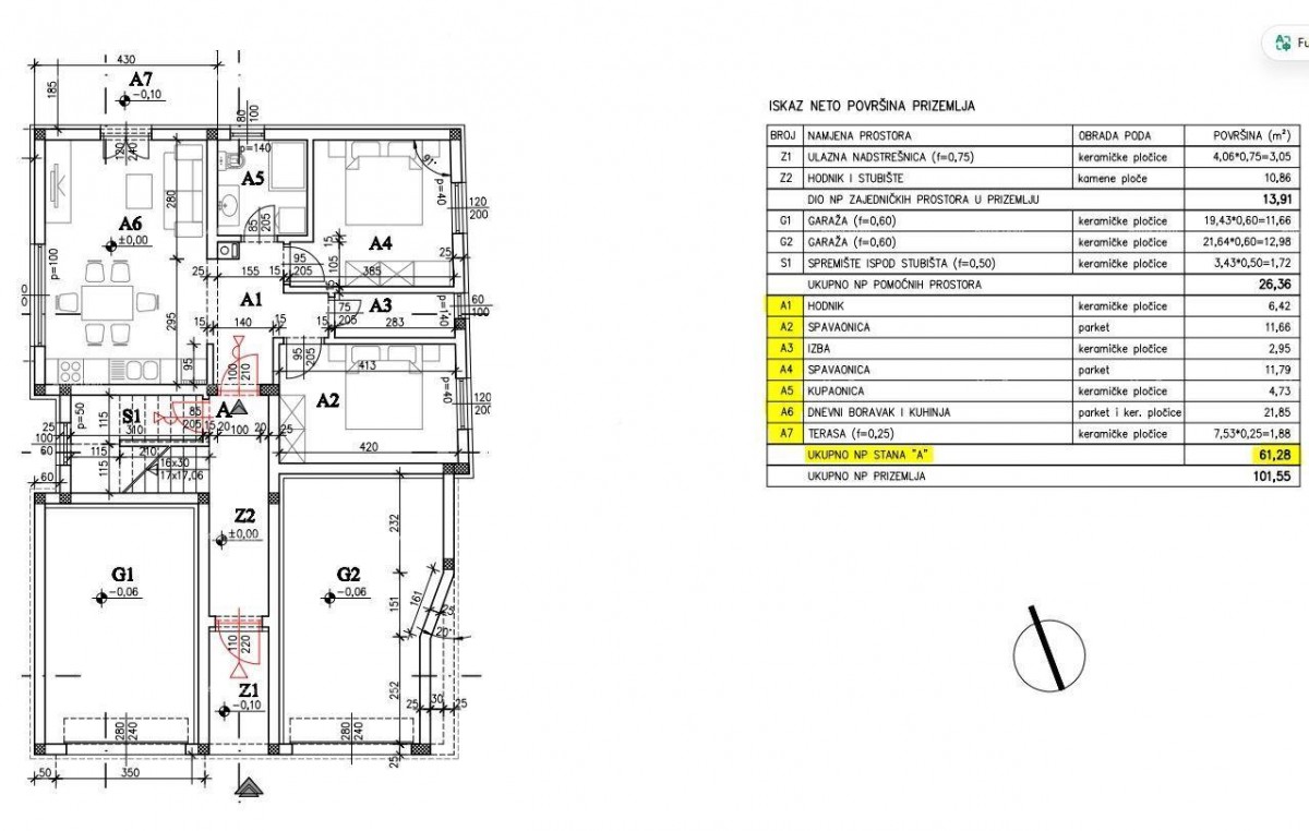 Vendita - appartamento con due camere da letto, giardino e 2 posti auto 4