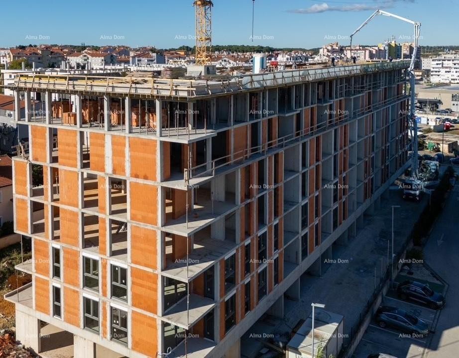 Pula, nov projekt! Večstanovanjska, moderna zgrad s dvigalom, blizu centra. Prodaja stanovanja s parkirnim mestom in shrambo. S53 1