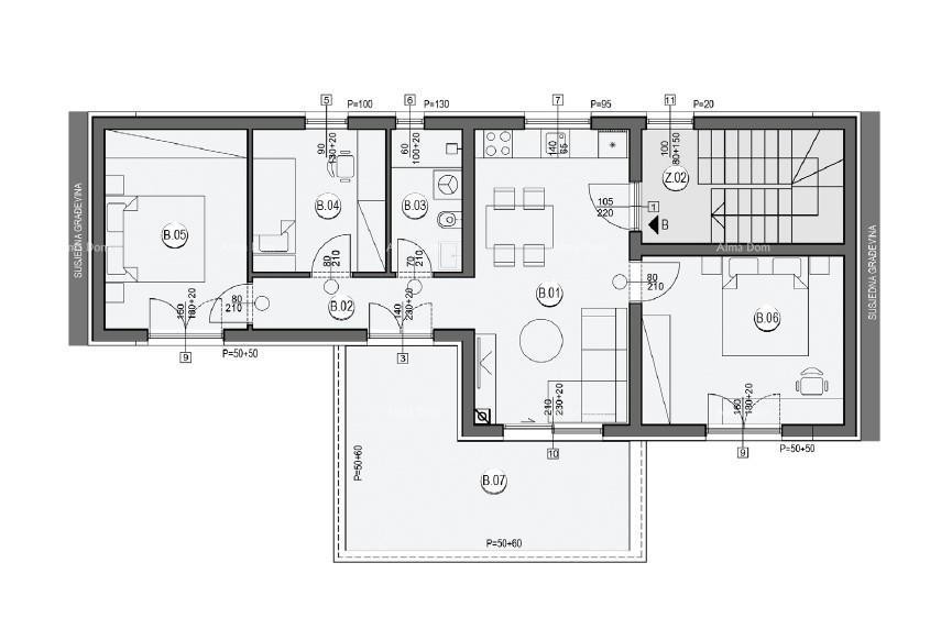 Vendita di appartamenti in costruzione - nuovo complesso residenziale, Pola! Appartamento B ZgA2 7