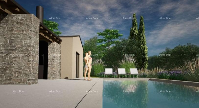 Sale - construction land with a project for building a single-story villa, Žminj V1 7