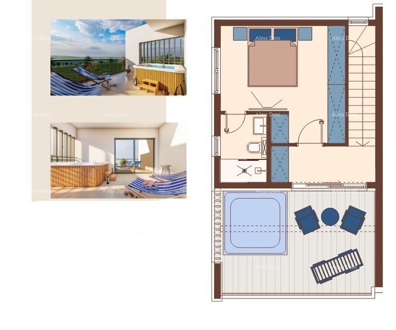 Vendita - Duplex villa in stile mediterraneo con piscina e vista mare, Medulin! 14