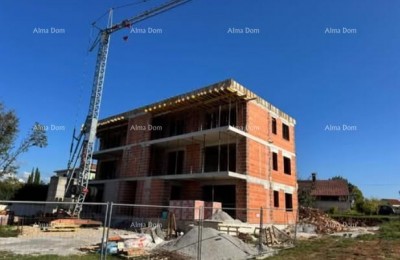 Продажа квартир в новом жилом проекте на стадии строительства, вид на море, Жбандай, Пореч!