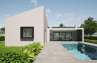 Project of a house with a swimming pool in Kršan