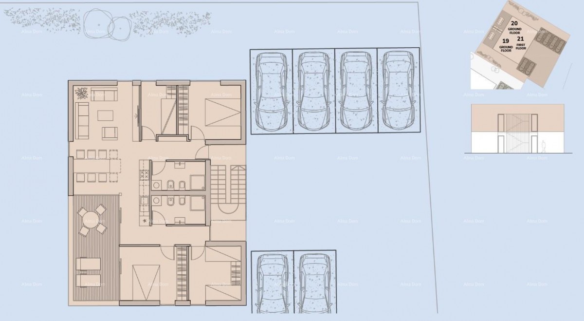 Prodaja apartmana u novogradnji s dva parkirna mjesta, 5 minuta od plaže, Umag! A21 7