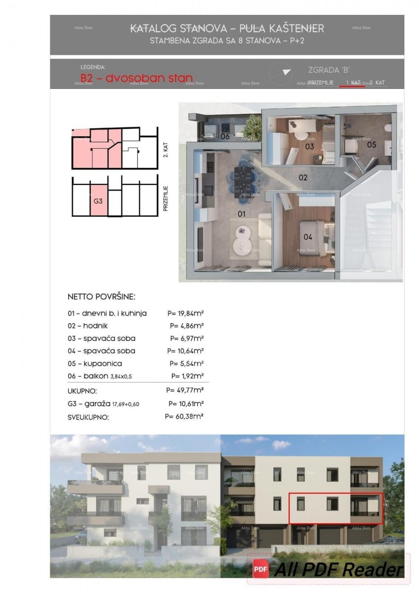 Moderna oasi a Pola, 600 m dal centro e 1000 m dal mare! B2 6