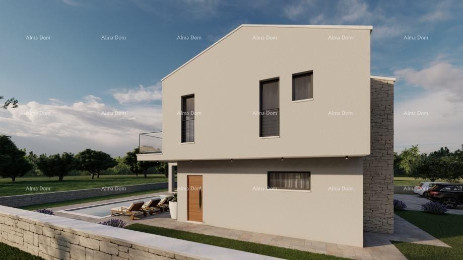 Участок под застройку с проектом виллы с бассейном, Ребичи 3