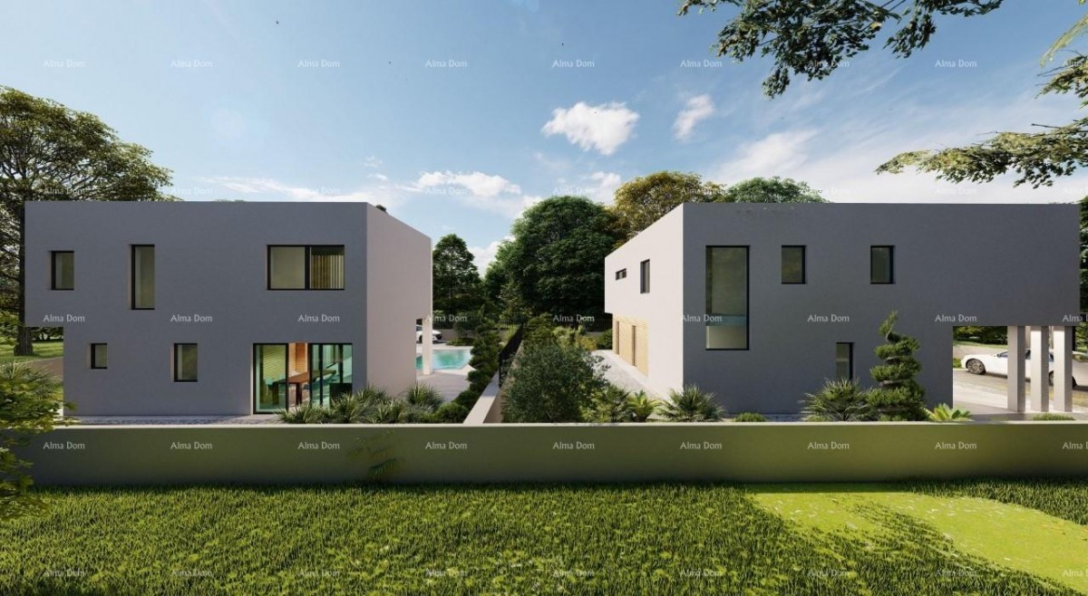 Prodaje se kuća u fazi izgradnje, sa bazenom i pogledom na more u Pomeru 2