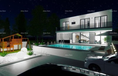 Građevinsko zemljišče 512 m² z idejnim projektom – Kanfanar