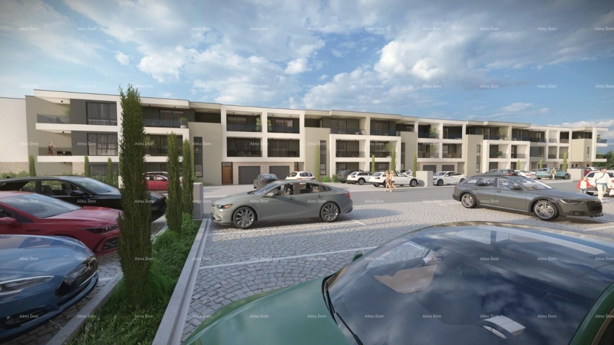Vendita! Appartamento in nuovo complesso con 3 camere da letto e due posti auto, Pula, Valdebek! S4 7