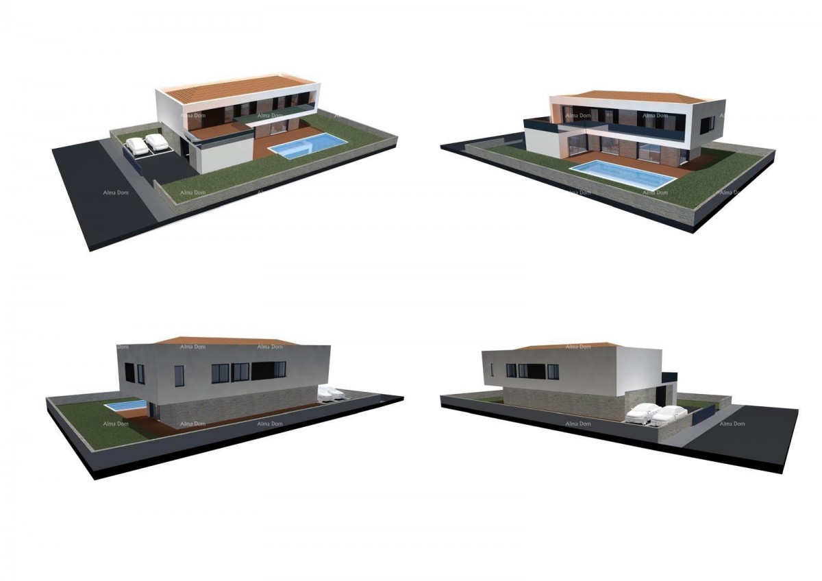 PERUŠKI, HOUSE IN ROUGH CONSTRUCTION PHASE WITH POOL 2