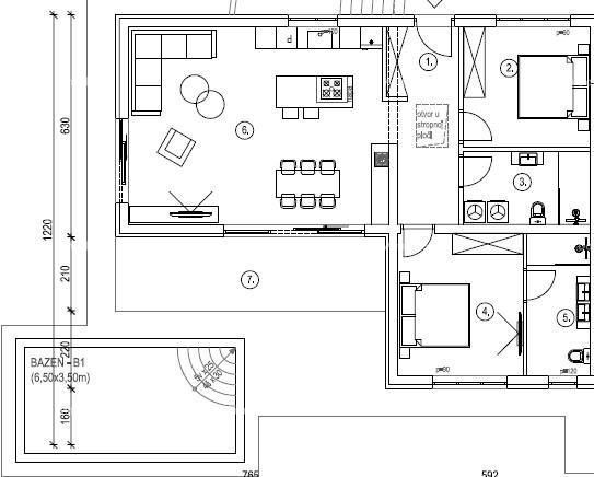 Современная двухуровневая вилла с бассейном на продажу, Кожляни, Барбан! 3