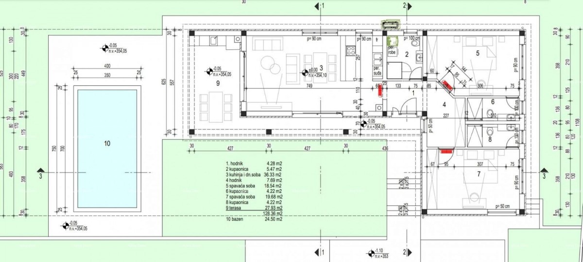 Prodaje se prizemnica sa bazenom- trenutno roh bau faza, Sveti Petar u Šumi- blizina Pazina! 2