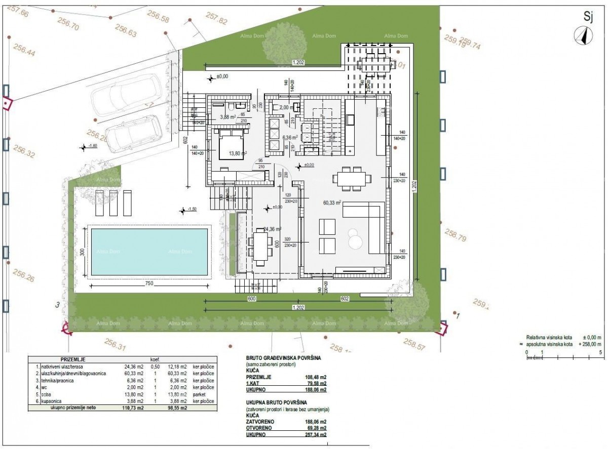 Istra. Bibići. Sale of construction land with a project, Bibići. 7