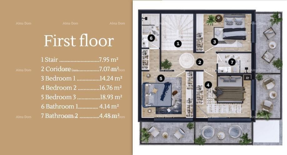 Продажа современных вилл в красивом жилом районе Умага 3