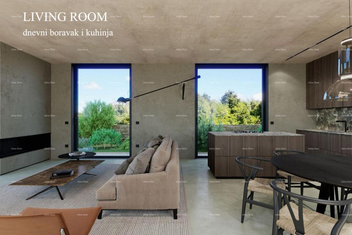 Na prodaju kuća u gradnji s bazenom – Bale, okolica 7