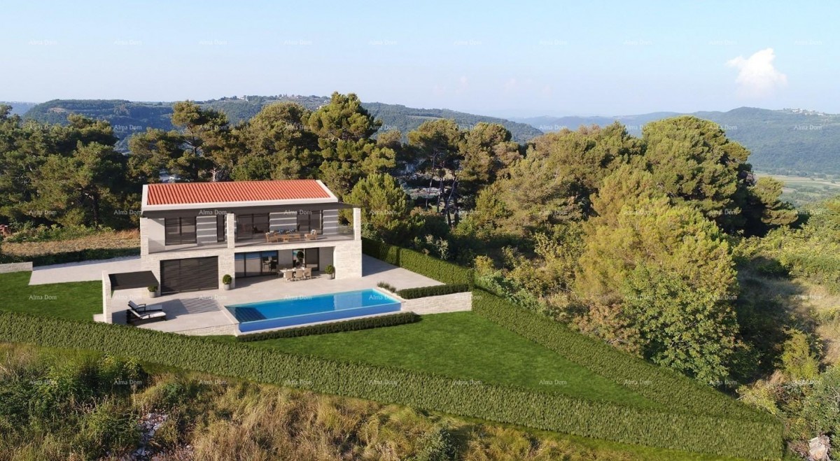 For Sale Building Land with House Project and Pool – Vrh, Kastel, Buje 2