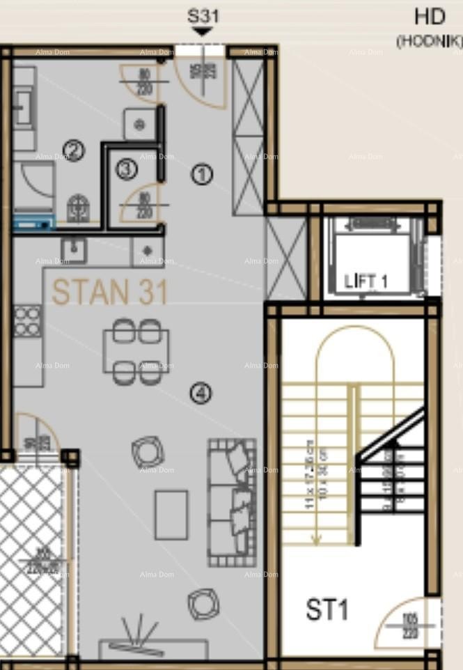 Пореч - продажа квартиры в современном бизнес-жилом комплексе. S31 6