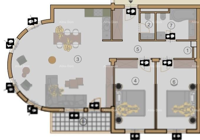 Appartamenti in vendita in un nuovo complesso residenziale in costruzione, vicino al tribunale, Pola! 7