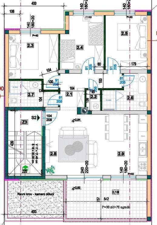 Penthouse z veliko teraso. Medulin. 2