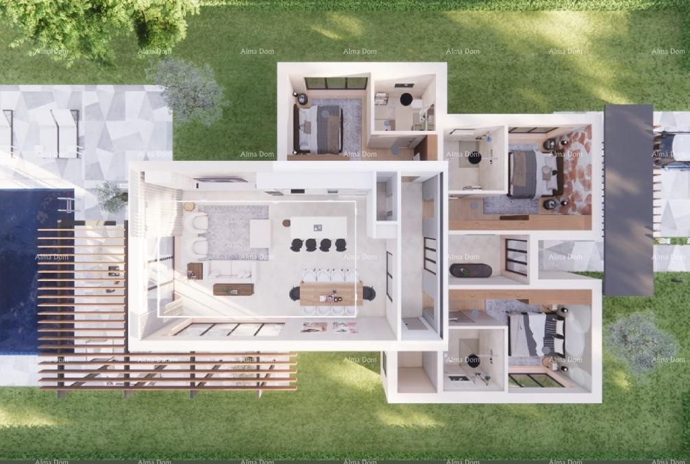 Роскошные виллы на продажу, современный дизайн с бассейнами, окрестности Водняна! В-А 6