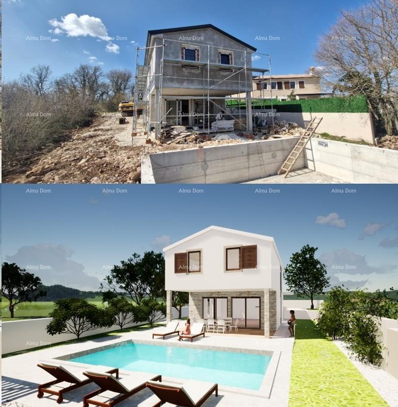 Vendita di una moderna casa con piscina in un tranquillo e bel luogo istriano,  Svetvinčenat! 2