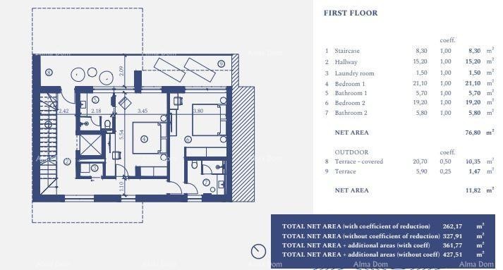 UMAG, Samostojeća vila u luksuznom resortu! Pogled na more! V 38 19