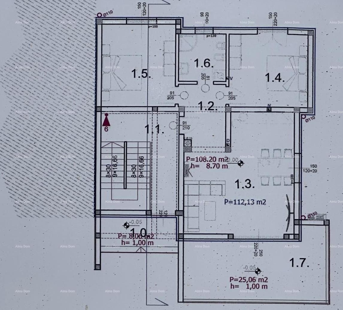 Новый проект, Барбарига! Квартира на первом этаже с садом и парковкой, в 500 м от моря 11