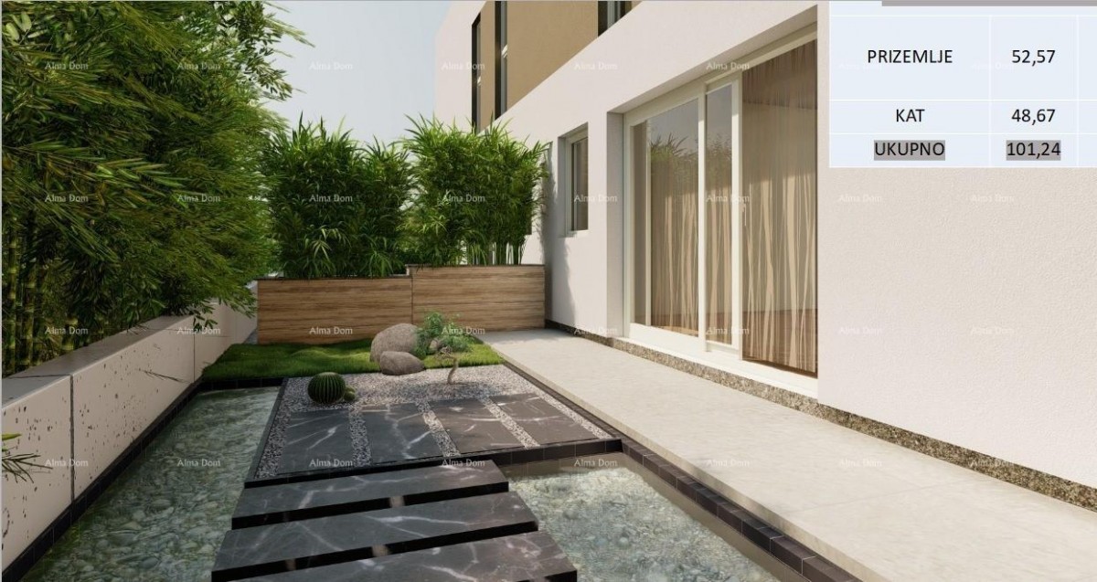 POREČ - Moderna polpritlična hiša z lastnim zelenjem (Hiša B) 8