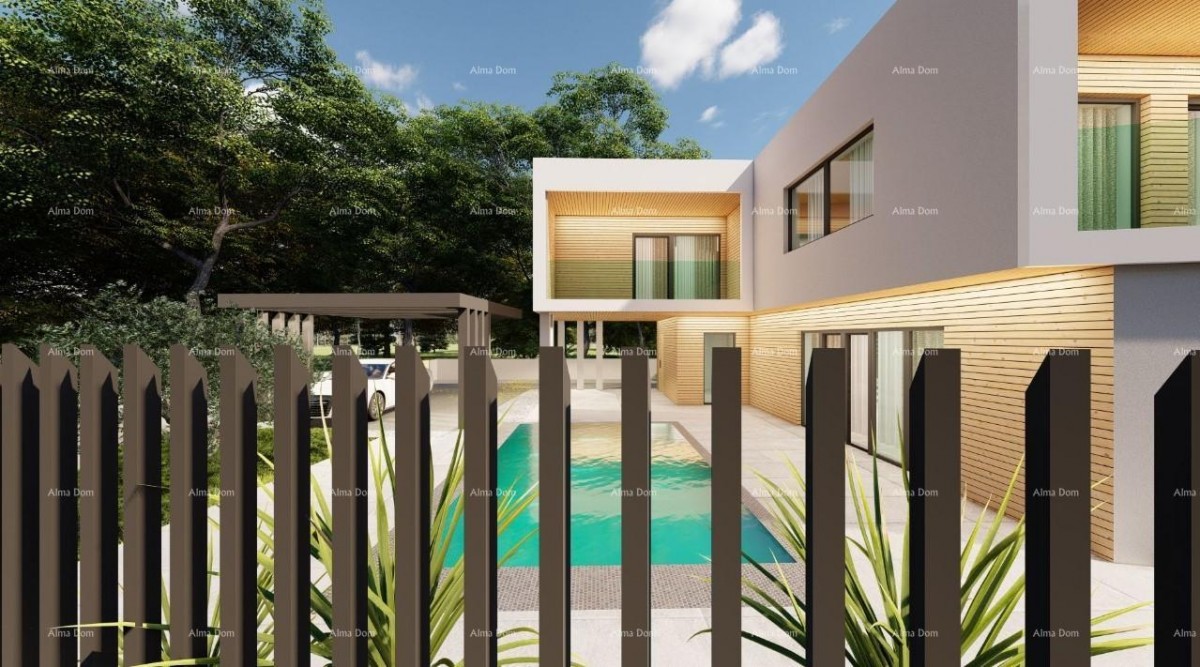 Prodaje se kuća u fazi izgradnje, sa bazenom i pogledom na more u Pomeru 6