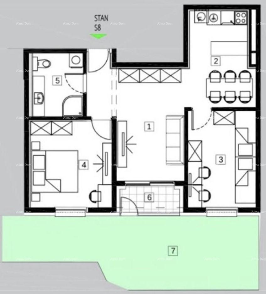 A moder apartment in a new building for sale, Umag! 9